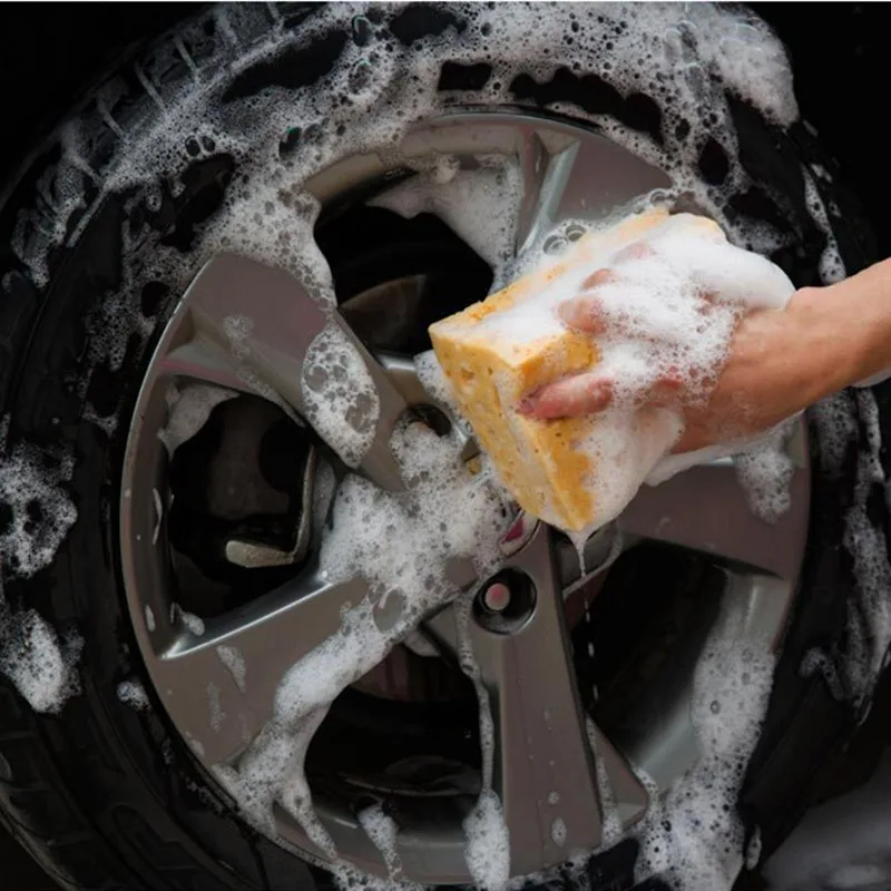 

Coral Sponge Macroporous Car Washing Home Cleaning Kitchen Sponge Block Honeycomb Car Cleaning Cloth Yellow Car Wash Tools