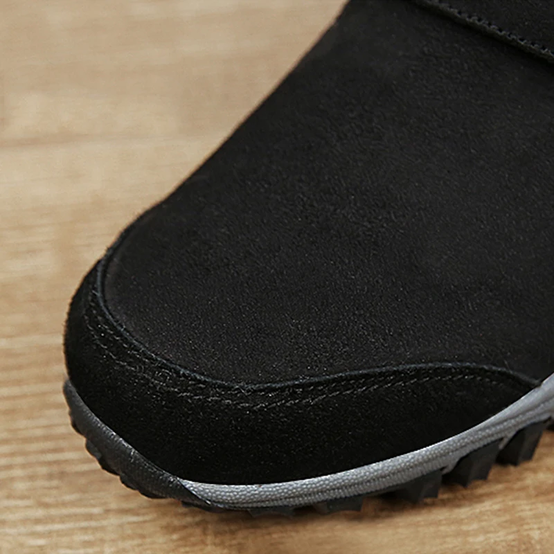 Очень теплые мужские зимние ботинки большого размера 47 зимние ботинки в русском стиле Замшевые мужские и женские ботинки на меху
