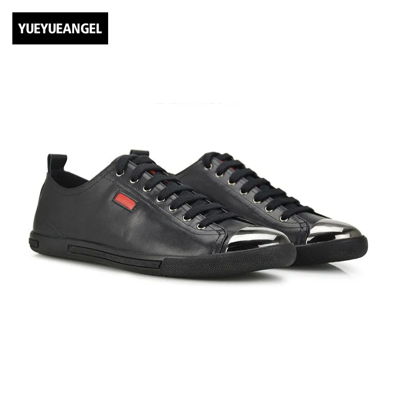 

Lace Up Men Casual Shoes Male Genuine Leather Winter Round Toe Metal Toe Loafers Sapatos Masculino Calzado Hombre Sepatu Pria