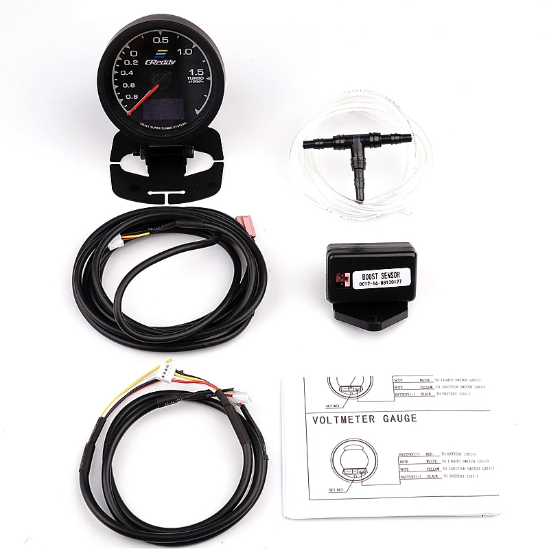 Calibre do Impulso para Honda Medidor de Pressão do Turbo Greddi Accord Cidade Civic 2005 2006 2008 ek 7 2008 Auto Impulso Pointer 60mm 6 automático boost ponteiro turbo medidor de pressão 60mm