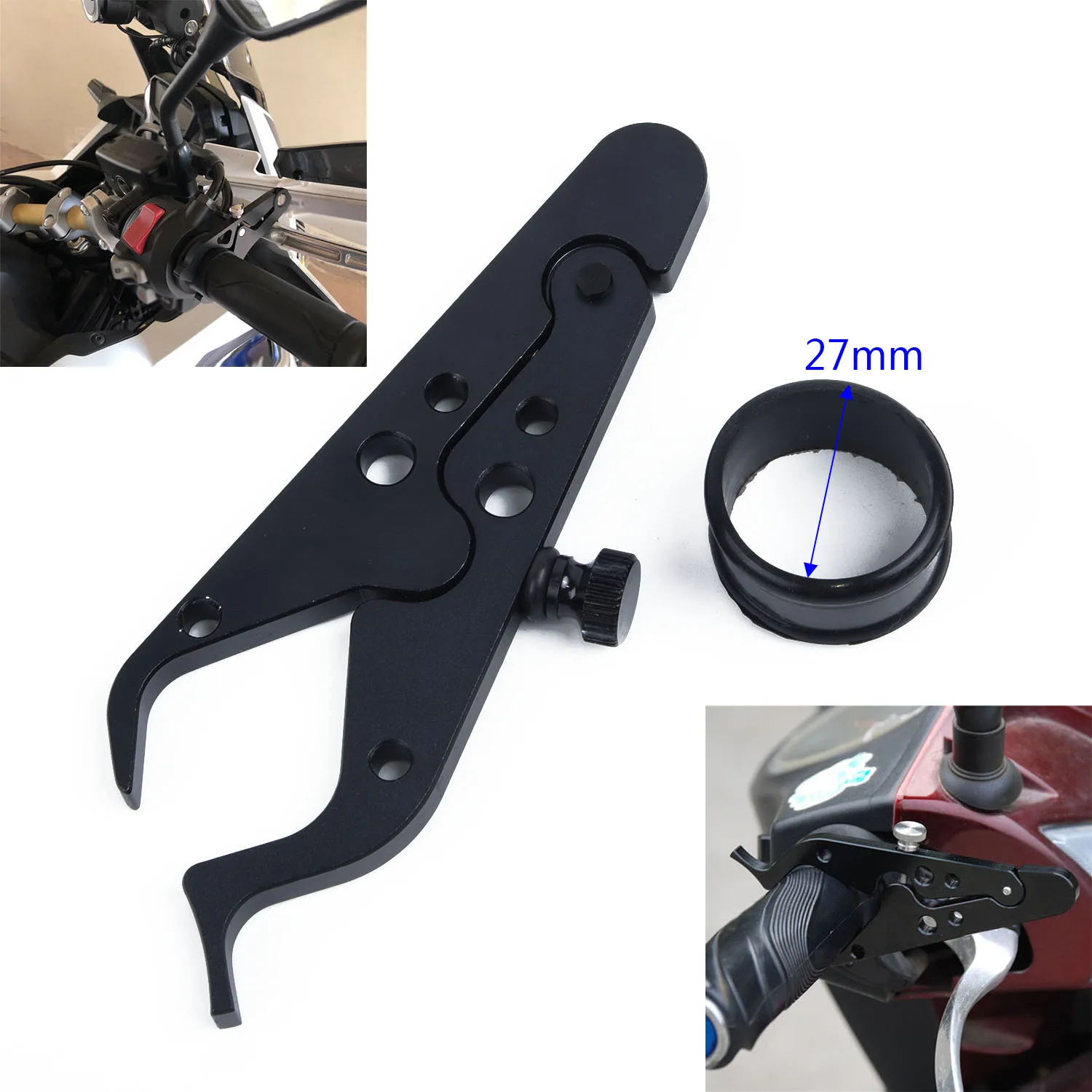 

Universal Aluminum Motorcycle Throttle Lock Cruise Control Replaces Go Cruise