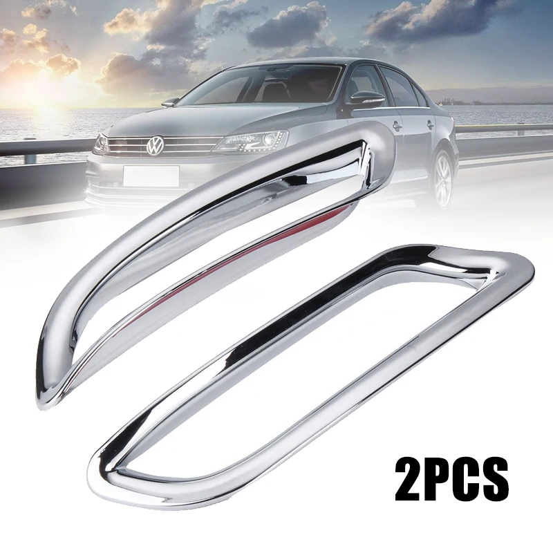 2pcs/set Chrome Rear Tail Fog Light Frame Cover Trim For Toyota Camry 2018
