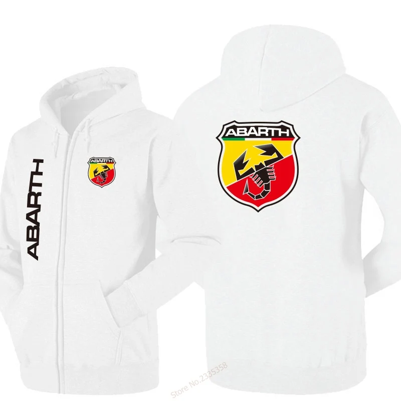 Толстовки для мужчин с капюшоном на молнии Abarth sweatershirt мужской/для женщин одноцветное цвет пальто для будущих мам зима осен