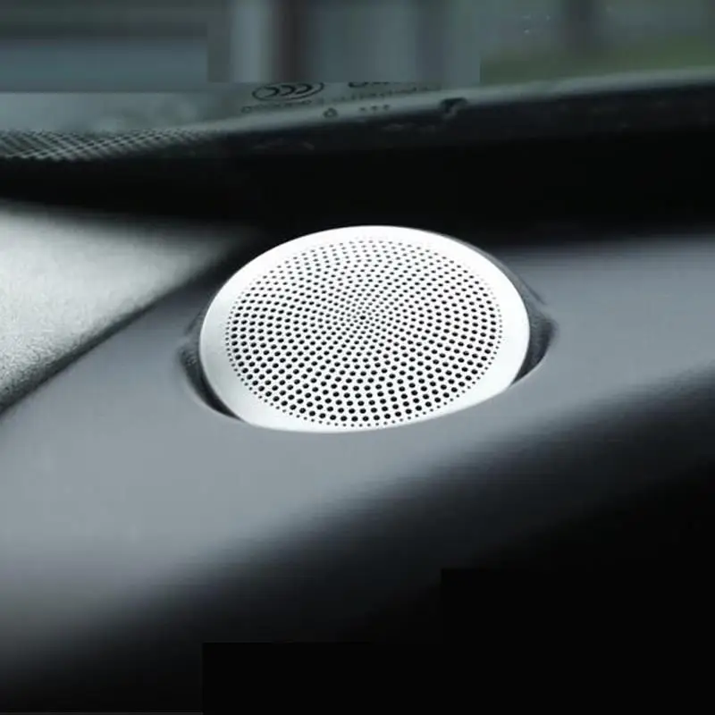 

Car Audio Speaker Horn Interior Durable Chromium Modified Automobile Trim Decoration Modification Protecter 18 19 FOR Jaguar XFL