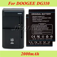 1 лот = 1 шт. Универсальная док-станция зарядное устройство+ 2 шт. 2000 мАч для Doogee DG310 батарея, батарейка, аккумулятор ACCU AKKU B-DG310