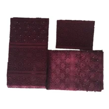 Блэквин 3 шт. комплект с бисером опа-oke Африканский Headtie, африканский Асо Оке Headtie красное вино для головы обертывания для women-J5