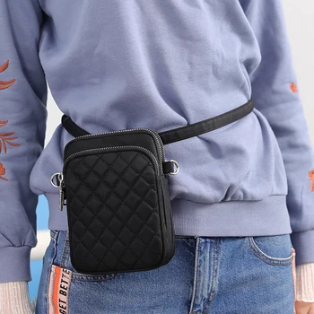 

New women's Pockets Waterproof Nylon Vertical Shoulder Bag Quality Ladies Small Messenger Bag Summer Fresh Shoulder Bag