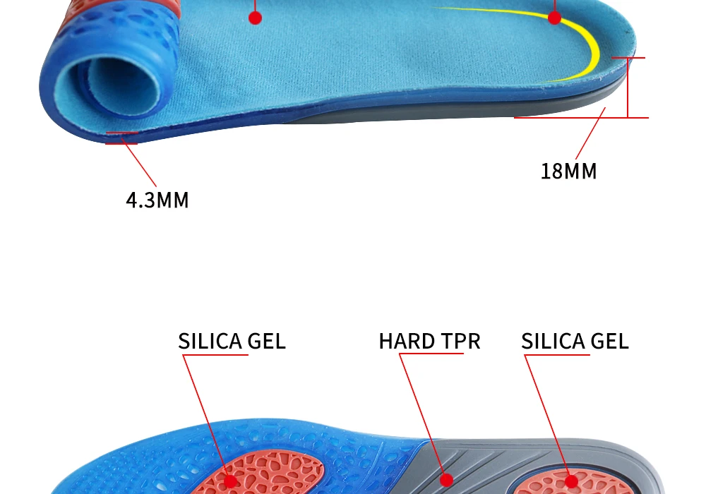 3 ANGNI, силиконовый гель, мягкая амортизация, унисекс, поддержка свода стопы, свободный крой, дышащие, спортивные стельки для женщин, мужская обувь