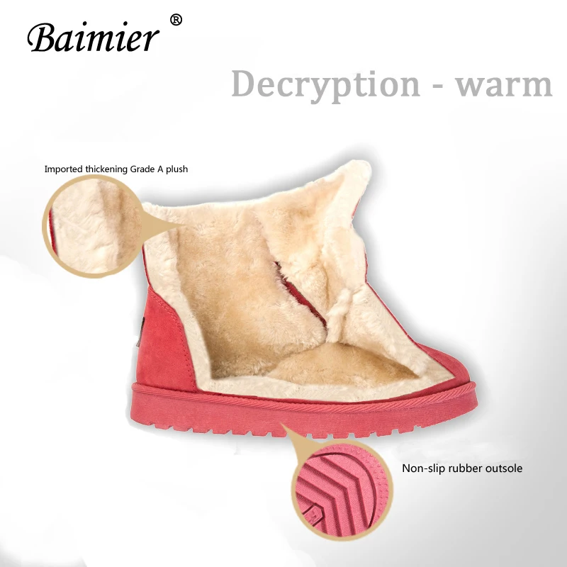 Зимние ботильоны Baimier для женщин ботинки на платформе со шнуровкой женские