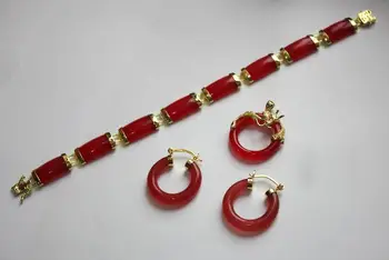

Unusual bridal Natural Purple GEM GEM Necklace Bracelet Earring sets Quartz stone bangle wholesale wide