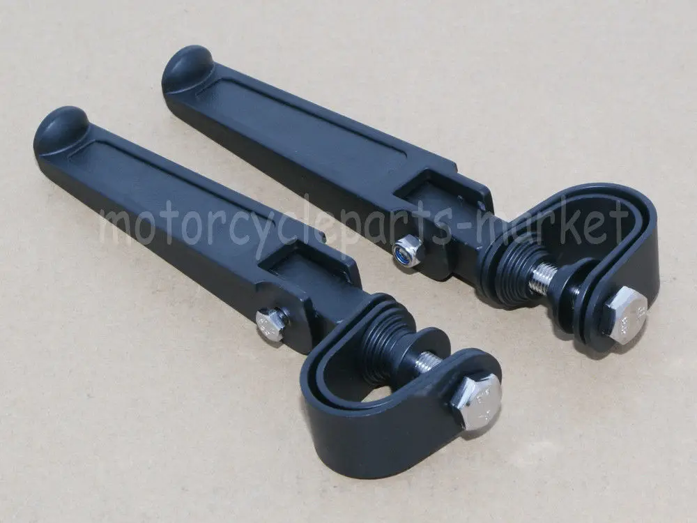 Motorcycle Street Bike U clamp Foot Pegs Pedal with 1 1.25" Highway