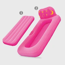 Детская Портативный безопасная надувная кровать с 3 цвета проектор светильник матрац для дома Применение