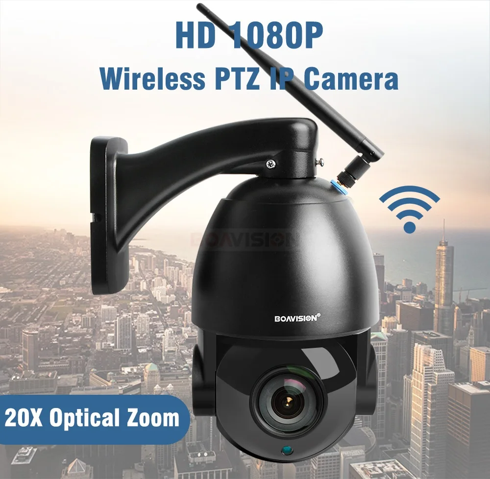 1080P Беспроводная PTZ купольная IP камера wifi уличная 20X оптический зум CCTV камера безопасности Видео Аудио Динамик 80 м IR IP PTZ Cam CamHi