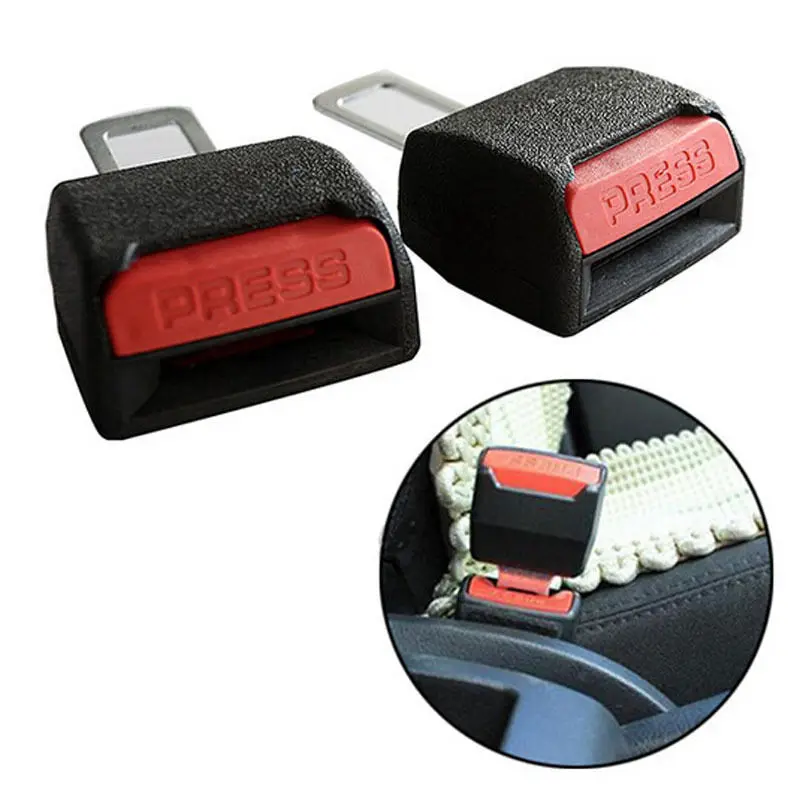 

2Pcs Motorcycle Car Safety Seat Adjustable Belt Clip Buckle Extender Extension Car accessories