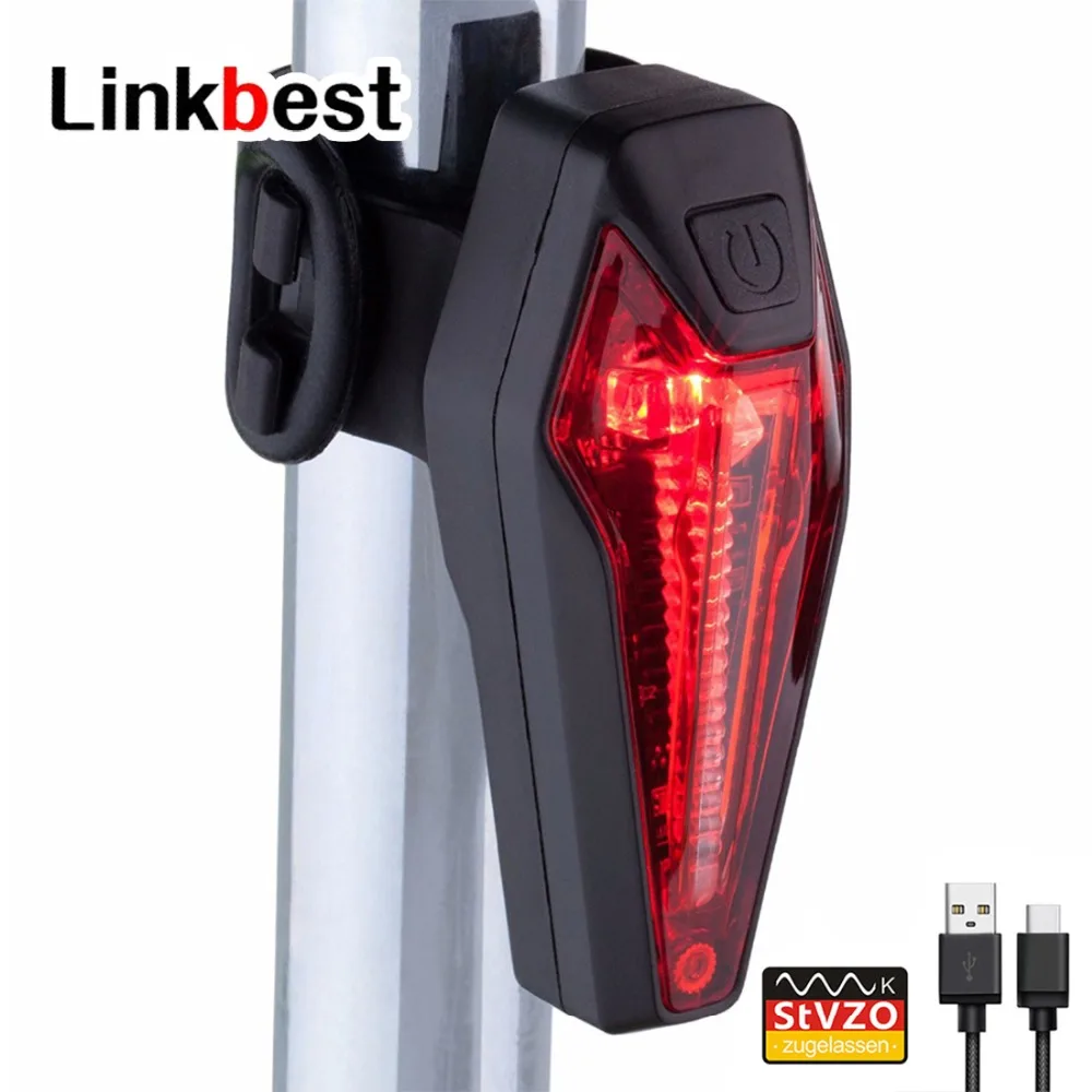 Linkbest USB rechargeble велосипедный задний фонарь-Stvzo Сертифицированный K Mark-Безопасность