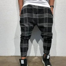 Plaid Pants Men Jogger Hip Hop Sweatwear Men's Hip Hop Pants Man Trousers Pocket Elastic XXXL Sweatpants Male Trousers