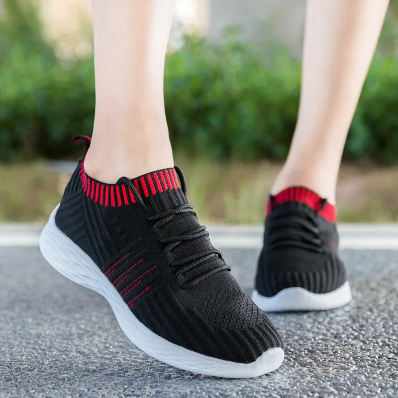 

New Women Sneakers Running Shoes Outdoor Sports Slip-on Summer Walking Shoe Breathable Mesh For Comfortable Sport Stretch Fabric