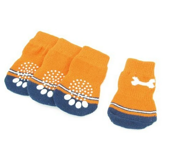 Hot Sale 4Pcs Cute Puppy Dogs Pet Knits Socks Anti Slip pet dog socks