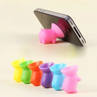 

2pcs mobile Phone Holder cute fat pig subber sucker fidget spinner phone Holder Tablet stand for iPhone pad for all smartphone
