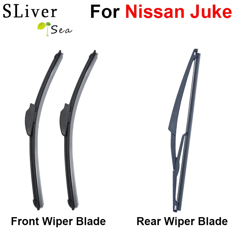 SLIVERYSEA Combo Silicone Rubber Front & Rear Wiper Blades For Nissan