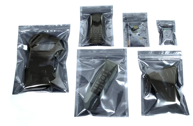 

100pcs Anti Static Shielding Ziplock Bag ESD Anti-static Instrument Pack Pouches Waterproof Self Seal Antistatic Bag