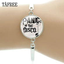 TAFREE Panic! At The Disco браслеты музыкальная группа крутые мальчики браслет модный подарок стеклянный кабошон персонализированные подвески ювелирные изделия PD97