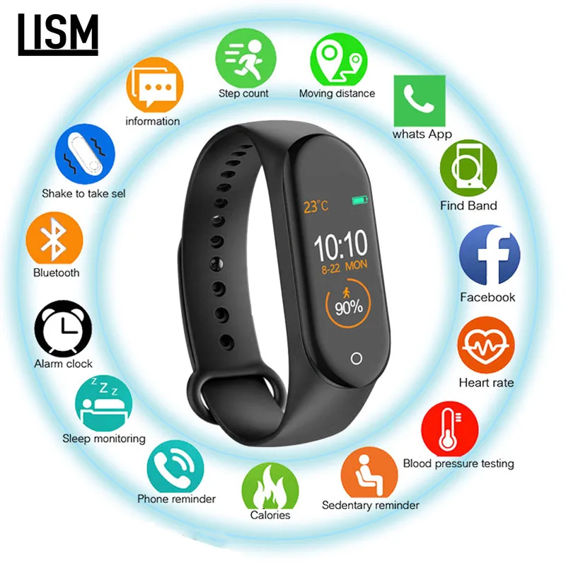 

New Smart Band M4 Wristband Heart rate/Blood/Pressure/Heart Rate Monitor/Pedometer Sports Bracelet PK M3 Health Fitness bracelet