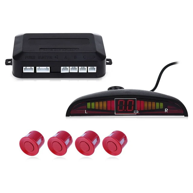 Car Auto Parktronic LED Parking Sensor With 4 Sensors Reverse Backup Car Parking Radar Monitor Detector System Backlight Display
