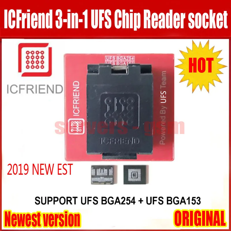 Новейший UFS разъем адаптера ICFriend ICs-UFS 3 в 1 поддержка UFS BGA254 BGA153 BGA9 с легкий JTAG плюс коробка