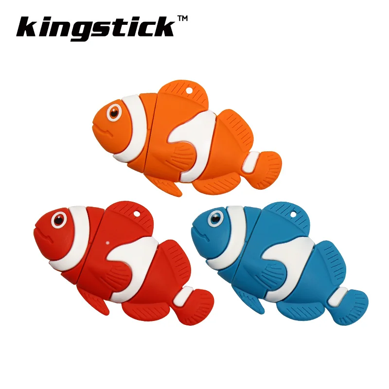 Kingstick USB Flash Drive 4 ГБ 8 ГБ 16 ГБ прекрасный рыбы модель USB 2.0 накопитель 32 ГБ 64 ГБ 128 ГБ флэш-памяти флешки палки