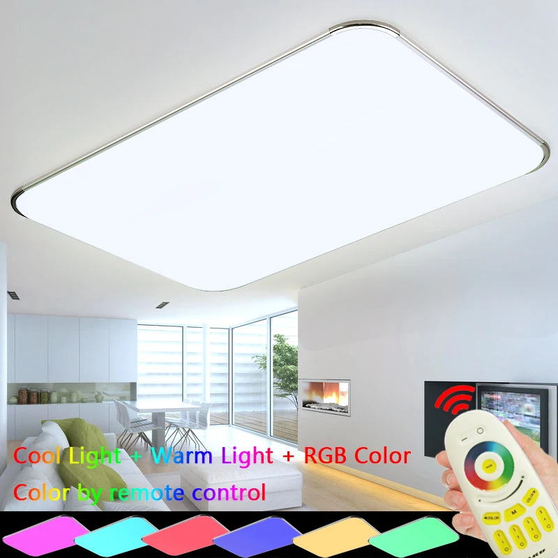 Современные потолочные светильники RGB лампа plafonniсветодио дный er led Moderne г 2 4 RF Remote