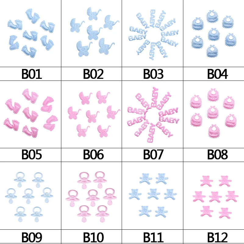 100/200 шт. Детская душевая ткань Конфетти Для украшения стола вечерние спринклеры медведь ниппель карета ноги нагрудник для маленьких мальчиков и девочек украшения поставки