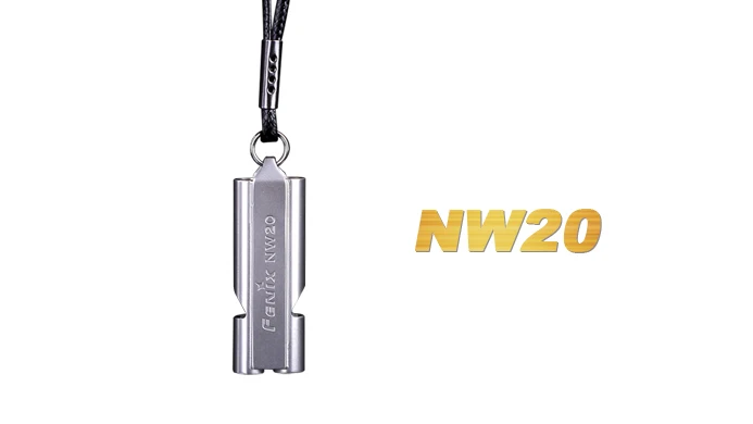 

Fenix NW20 Stainless Steel Emergency Whistle Double Chambered 120db Outdoor Camping Lifesave SOS Survival Tool