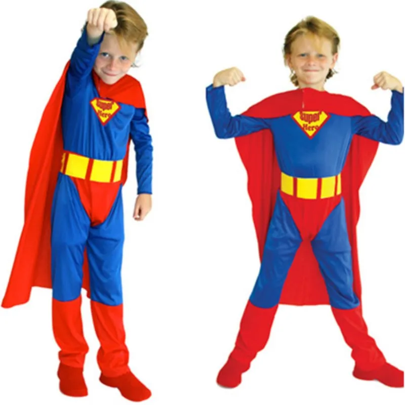 Free Shipping Superman Costume for Kids Boys Christmas Carnival ...