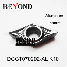 BEYOND DCGT 070202 DCGT070202-AL K10 для алюминия, меди, карбидная вставка для токарного станка, инструмент для токарного станка с ЧПУ