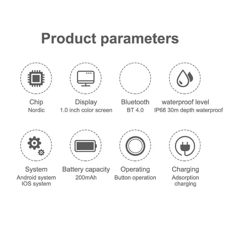 M68 Смарт часы Bluetooth возможностью погружения на глубину до 30 м IP68 водонепроницаемый компас шагомер сердечного ритма