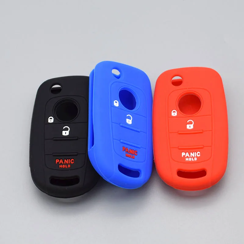 

Silicone rubber car key case cover for FIAT Toro 500X nuovo grazie 4 button key Protect skin shell remote accessories