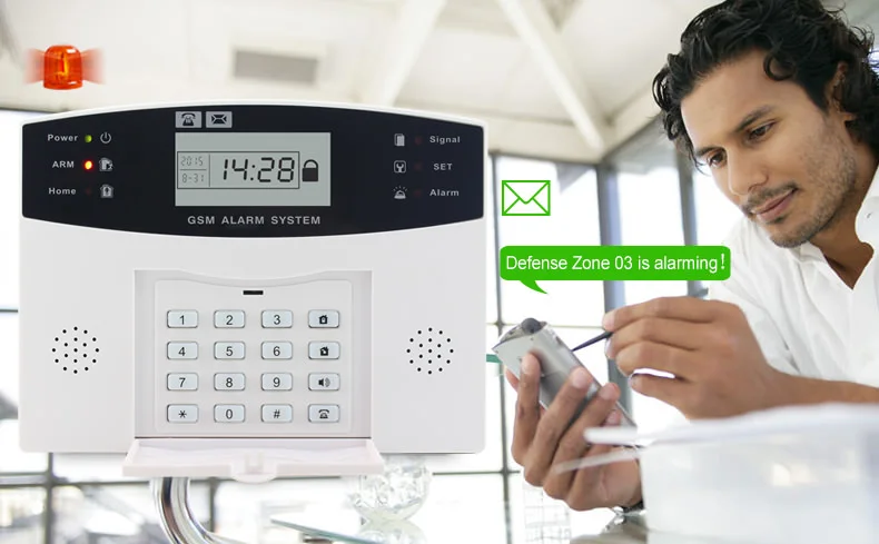 SmartYIBA охранная сигнализация для умного дома автоматический циферблат SMS оповещение GSM домашний жилой сигнал GPRS сигнальная сигнализация