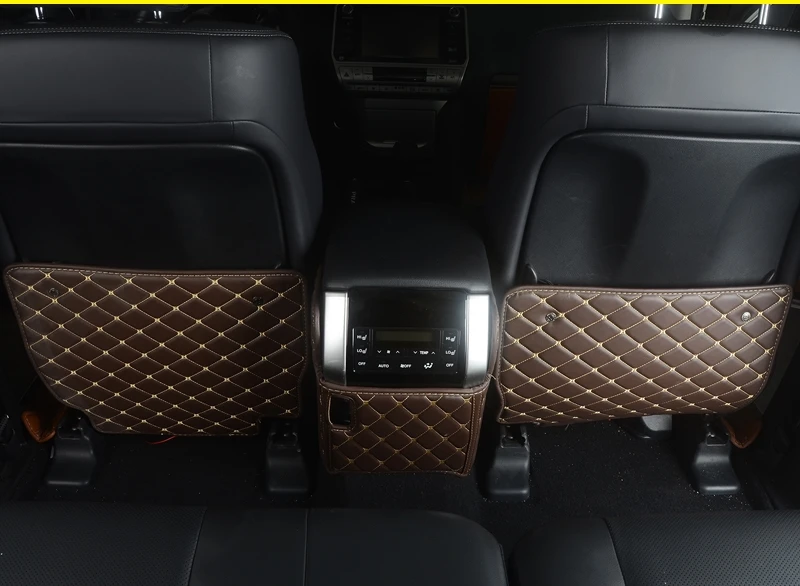 Защита для сидений, защита заднего сиденья, защита от ударов, Накладка для сиденья, Автомобильный интерьер для Toyota LAND CRUISER PRADO 2010 - Цвет: brown 3pcs