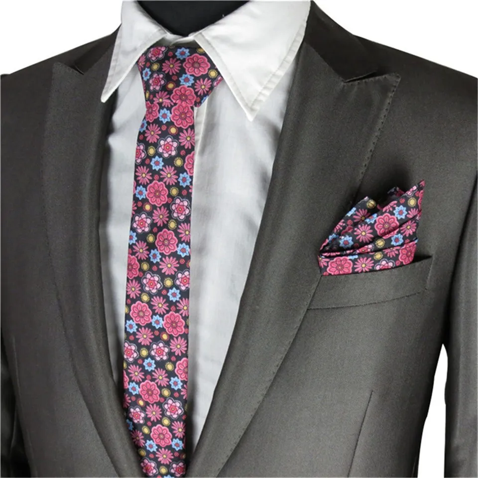 HISDERN Controllare Party Wedding Tie Fazzoletto Cravatta da uomo & Set tascabile 