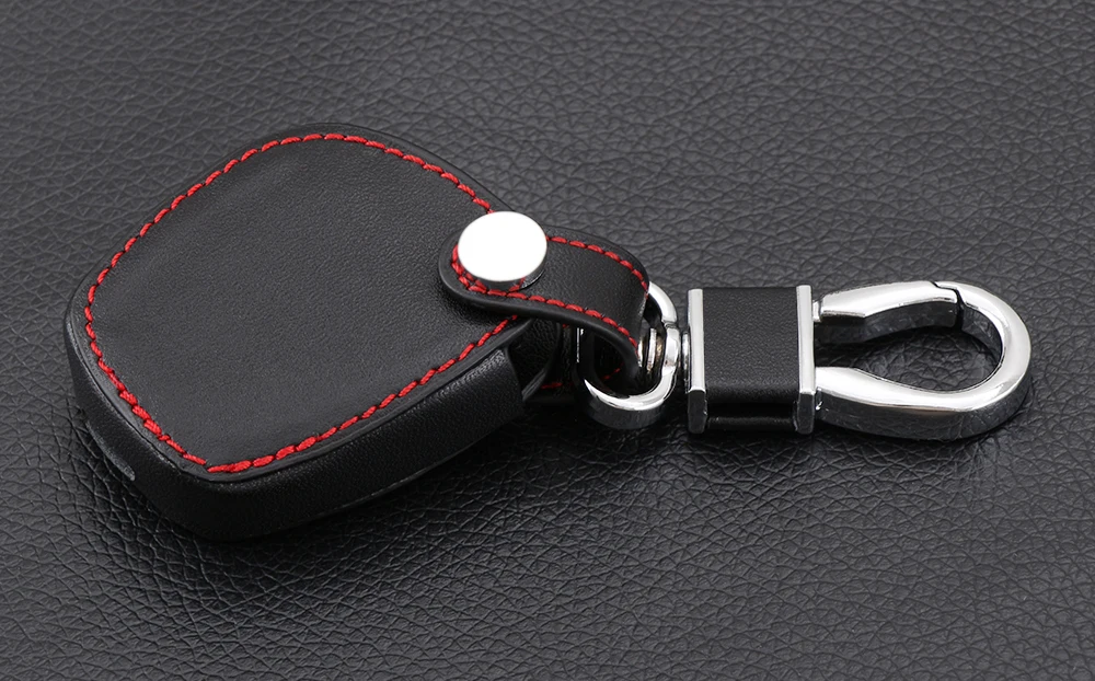Автомобильный брелок черный кожаный 2 чехол для ключей с кнопками для SUZUKI SX4 Swift Grand Vitara Liana Key Cover аксессуары