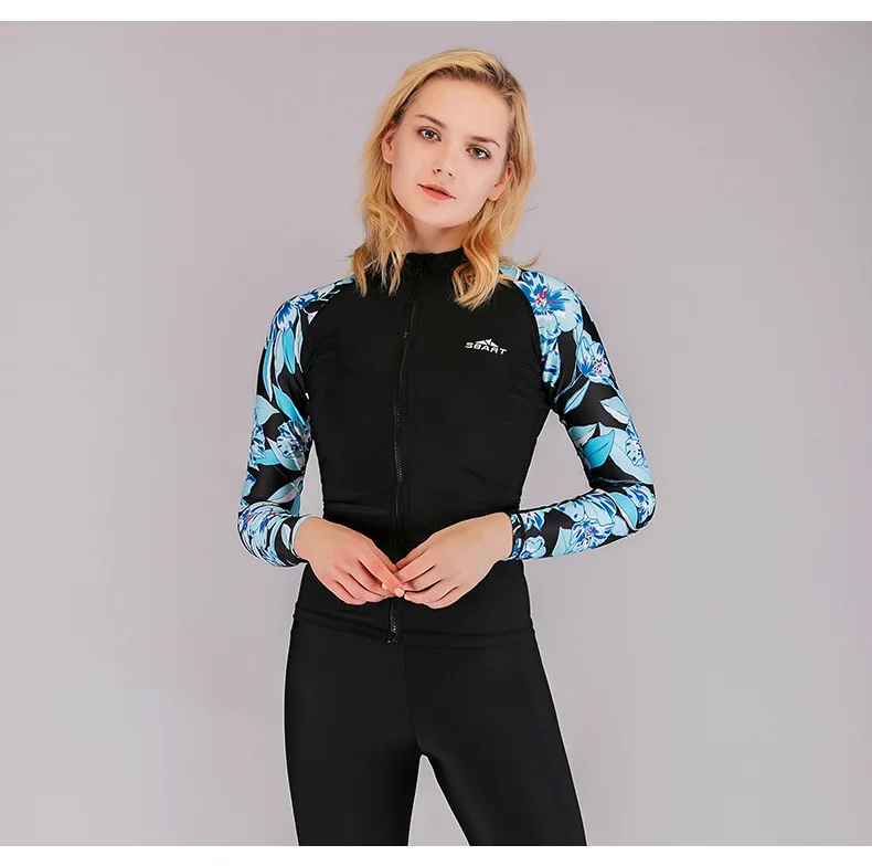 plus size long sleeve bathing suit top