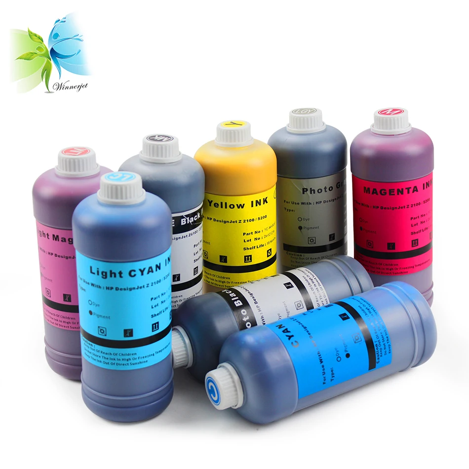1000 мл пигментные чернила для принтера HP z2100 z5200 70 на водной основе|pigment ink for hp|pigment