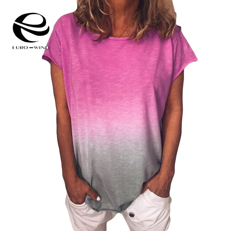 

Plus Size 5XL Rainbow Print T Shirt Women Cute Graphic Tees O-Neck Short Sleeve Harajuku Vogue T-shirt Summer Female T-shirts