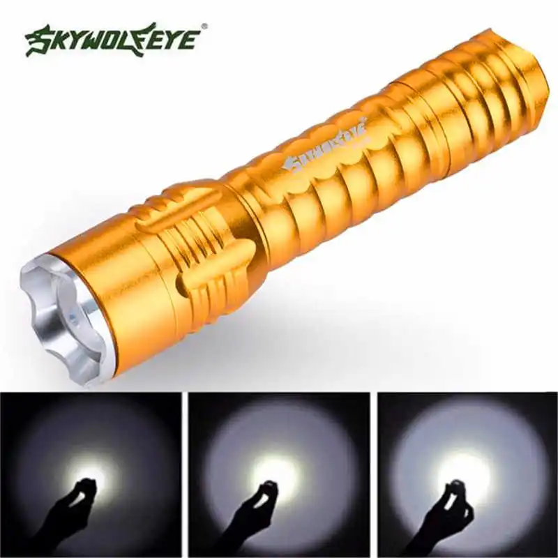 Zoomable Focus 3000 Lumens 3 Modes XML lanterna led t6 LED 18650 Flashlight Torch Lamp powerful led flashlight 18650 #4S4 (8)