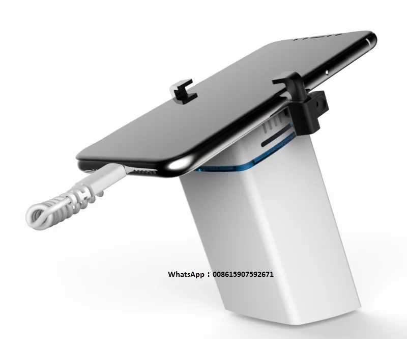 cell_phone_anti_theft_retractable_steel_cable_display_stands_with_clamp