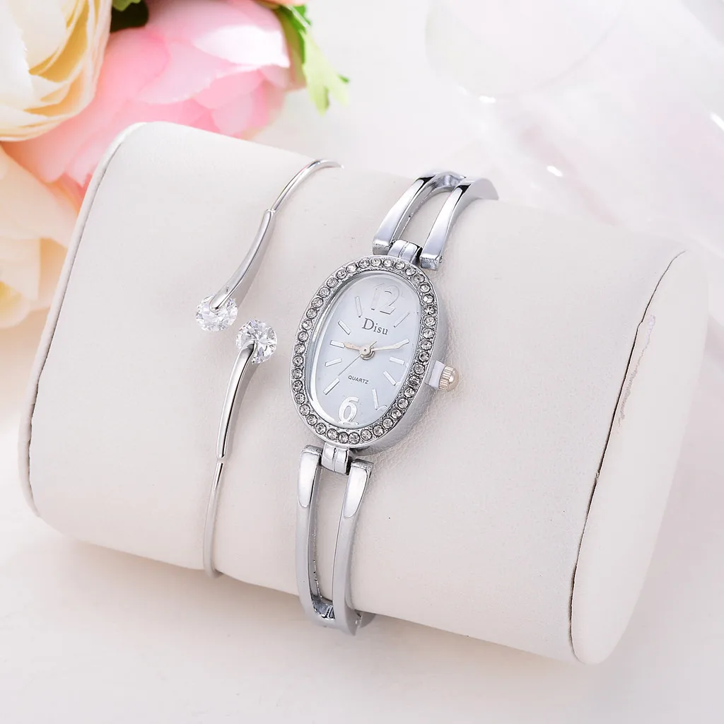 

2019 New Fashion Business Light Luxury Lady Temperament Watch Bracelet Set Chain Watch Birthday Gift