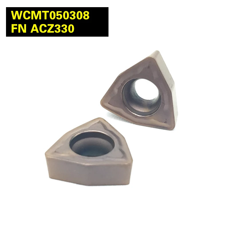 

10Pcs WCMT050308 FN ACZ 330 boring drill Indexable turning tool CNC lathe Hard Alloy Carbide Cutter Turning tools inserts