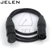 XLR 4pin Male to Female Angle 4-Pin XLR Cable for Power Supply Battery Adapter
