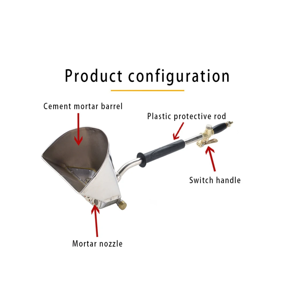 Минометный опрыскиватель настенный минометный пистолет Штукатурная лопатка бункер ковш цемент воздушный пистолет-распылитель штукатурный распылитель для насыпания штукатурки